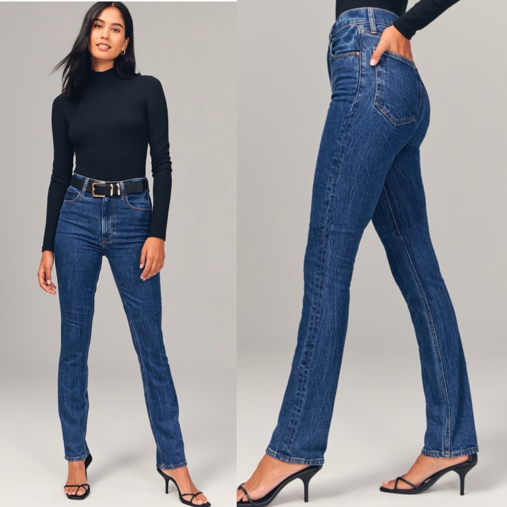 Abercrombie & Fitch Ultra High Rise 90s Slim Straight Jean size 12/31 Short